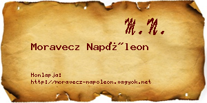 Moravecz Napóleon névjegykártya
